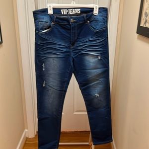 VIP Jeans Skinny Distressed Size 15/15 NWOT